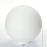 Abajur Rotund din Sticlă Groasa Opal, Diametrul 135mm, Înălţime 135mm, Finisaj Opal-mat, Orificiu 42mm ORION - imagine 2