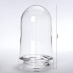 Abajur Oval Sticlă Groasa Transparenta, Diametrul 100mm, Înălţime 185mm, Finisaj Clar-transparent, Orificiu cu filet 84mm ORION - imagine 2
