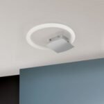 Lampă de Perete si Tavan LED STARGATE, Baza din metal Crom, Abajur cu banda LED 11W/850lm/3000K Lumina calda, Dimambil,Diametru 26cm, Inaltime 4cm IP20 ORION - imagine 3