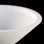 Abajur Conic din Sticlă Groasa Opal, Diametrul 220mm, Înălţime 85mm, Finisaj Opal-mat, Orificiu 30mm ORION - imagine 3