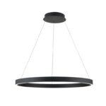 Pendul LED KOLK, Baza din otel, Abajur din aluminiu cu banda LED, Negru, 80W/4500lm/3CCT Lumina calda-neutra-rece, Dimambil, Diametru 80cm, Inaltime 200cm IP20 ORION - imagine 2