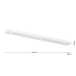 Accesoriu Corp de Iluminat, Baldachin Baza Pentru Pendul cu Niplu de Clemă x 3, Inaltime 22mm, Lungime 700mm, Latime 80mm, Metal Alb ORION - imagine 3