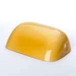 Abajur Sticla Groasa Vintage Bankerslamp, Lungime 150mm, Latime 95, Inaltime 60mm, Gauri Laterale 12mm  Finisaj Crem-sampanie ORION