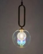 Abajur Rotund din Sticlă Groasa Transparenta, Diametrul 150mm, Înălţime 150mm, Finisaj Glob Interior Opal Crem, Orificiu cu Filet Atașament pentru priză G9 RABALUX - imagine 4