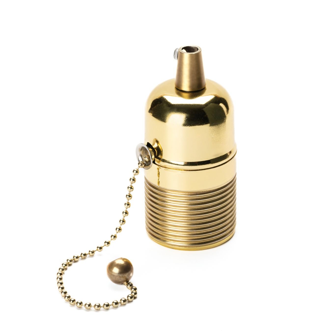 4253f5ef-790b-44b8-859e-c7ed6ee04825 Dulie E27/M10x1/Metall Alama, cu Lantisor de Tragere, Pentru Veioza sau Aplica Inaltime 89mm, Diametru 42mm ORION - imagine 1
