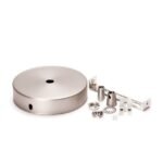Accesoriu Corp de Iluminat, Baza Pentru 1 Pendul cu Niplu de Clemă, Inaltime 25mm, Diametrul 100mm, Metal Satinat ORION - imagine 3