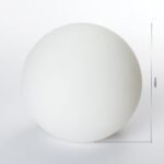 Abajur Rotund din Sticlă Groasa Opal cu filet, Diametrul 95mm, Înălţime 95mm, Finisaj Opal-mat, Orificiu 12mm cu filet pentru montura G9 ORION - imagine 3