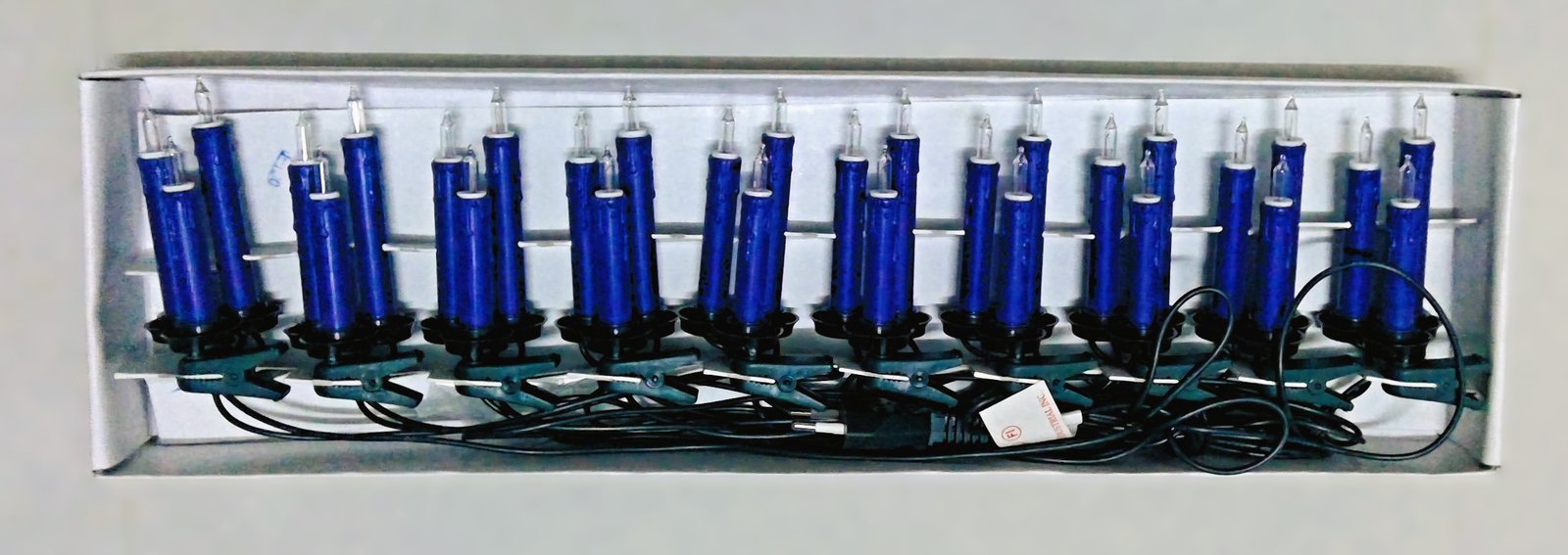 46150698 Instalatie Craciun 10x3 lumanari Albastru 7.5m KONST, Smide - imagine 1
