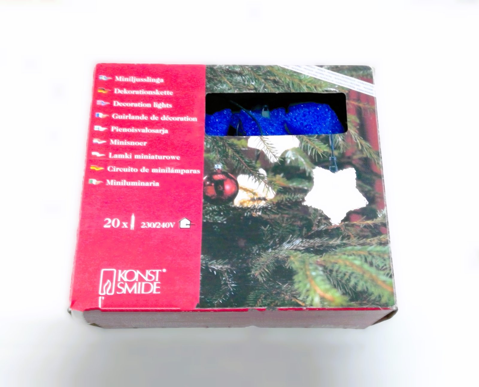 46167208 Instalatie Craciun 20 Stelute Albastre cu Aspect de Gheata cu Beculete in Int 9x9cm KONST, Smide - imagine 1