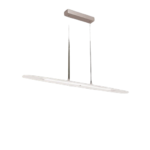 Lustra/Pendul HL 6-1602 satin Reglabil Inox Banda LED 22W  Dimabil pe Sticla Dreptunghiulara Matt 1650Lm ORION