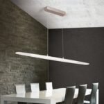 Lustra/Pendul HL 6-1602 satin Reglabil Inox Banda LED 22W  Dimabil pe Sticla Dreptunghiulara Matt 1650Lm ORION - imagine 2