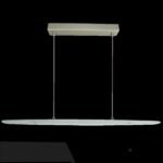 Lustra/Pendul HL 6-1602 satin Reglabil Inox Banda LED 22W  Dimabil pe Sticla Dreptunghiulara Matt 1650Lm ORION - imagine 3