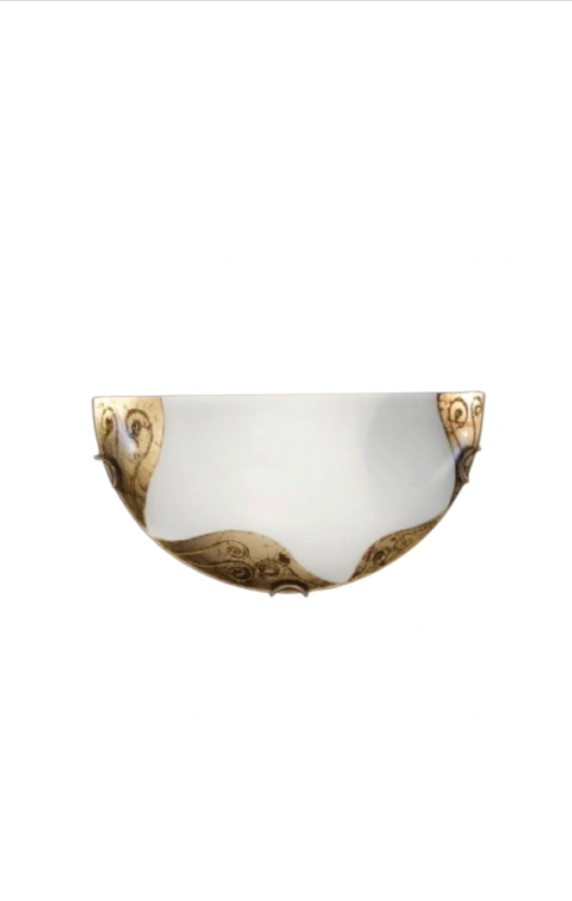 46276121 Aplica Perete Clasica WA 2-1294/1 DEKOR-GOLD E27 1x60W Abajur Alb cu Desene Maro pe Margini ORION - imagine 1