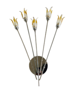 Aplica Perete CHROM G9 5x40W Cadru Metal Chrom Buchet Garoafe Abajur Matt +4 Petale, Orion