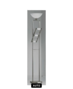Veioza Soldat STL 12-1061/4 SATIN Pretabila Canapea Living E27 160W+G4/12V  3X20W Baza Reglabila Metal Chrom Satinat, cu Brat Interior Flexibil, Intrerupator de Picior pe fir Abajur Sticla Alb ORION - imagine 2