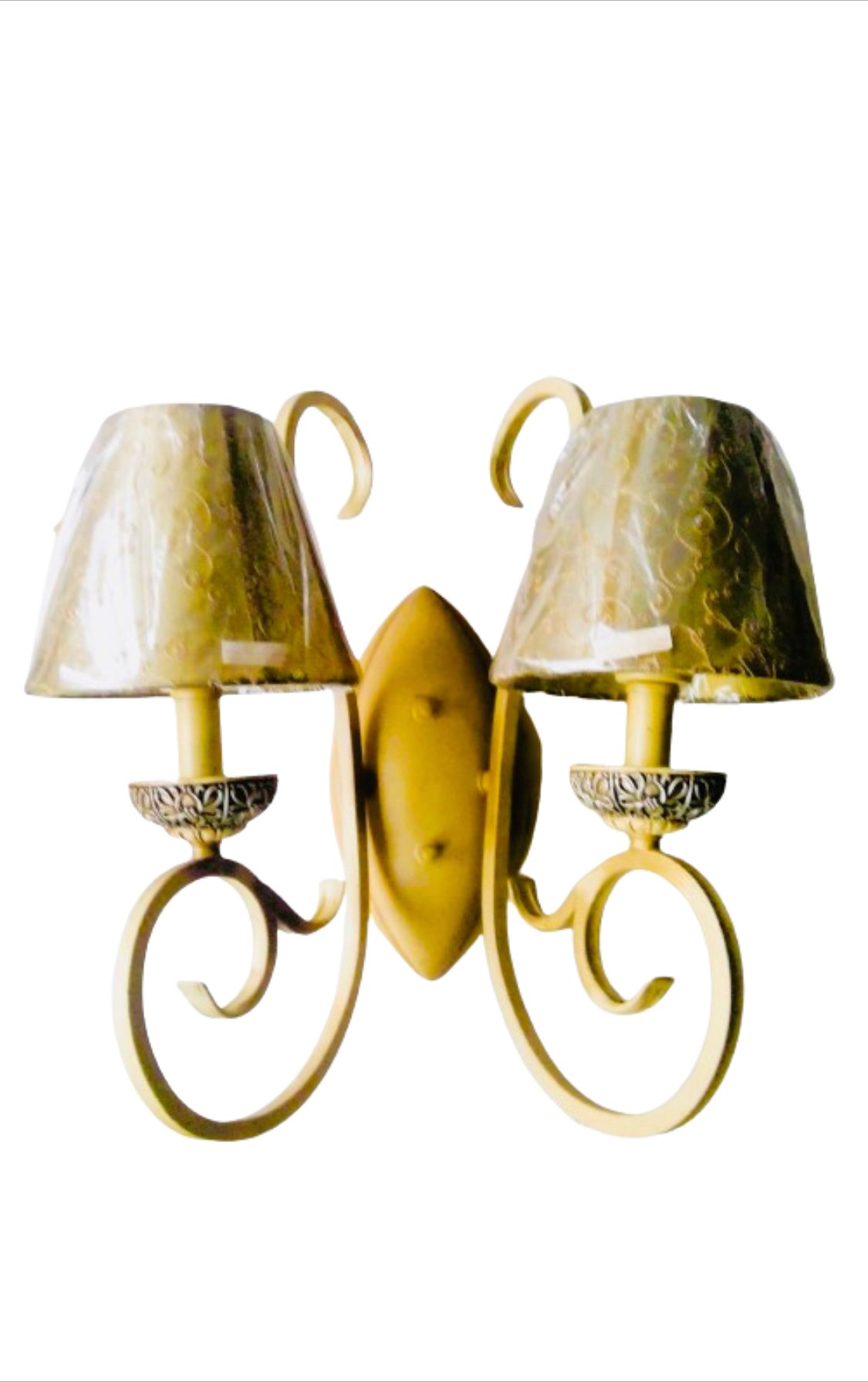 46528370 Aplica Perete ANTIK E27 2x40W Baza Ceramica, Brate din Fier Forjat Crem, Orion - imagine 1
