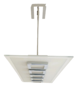 Pendul Telescopic Cadru Metal Chrom HL 6K/20712 CHROM G9 5x50W Lumini cu Reflectie Sus/Jos Incadrate pe Sticla Dreptunghiulara  Inaltine 20-90cmMatt ORION