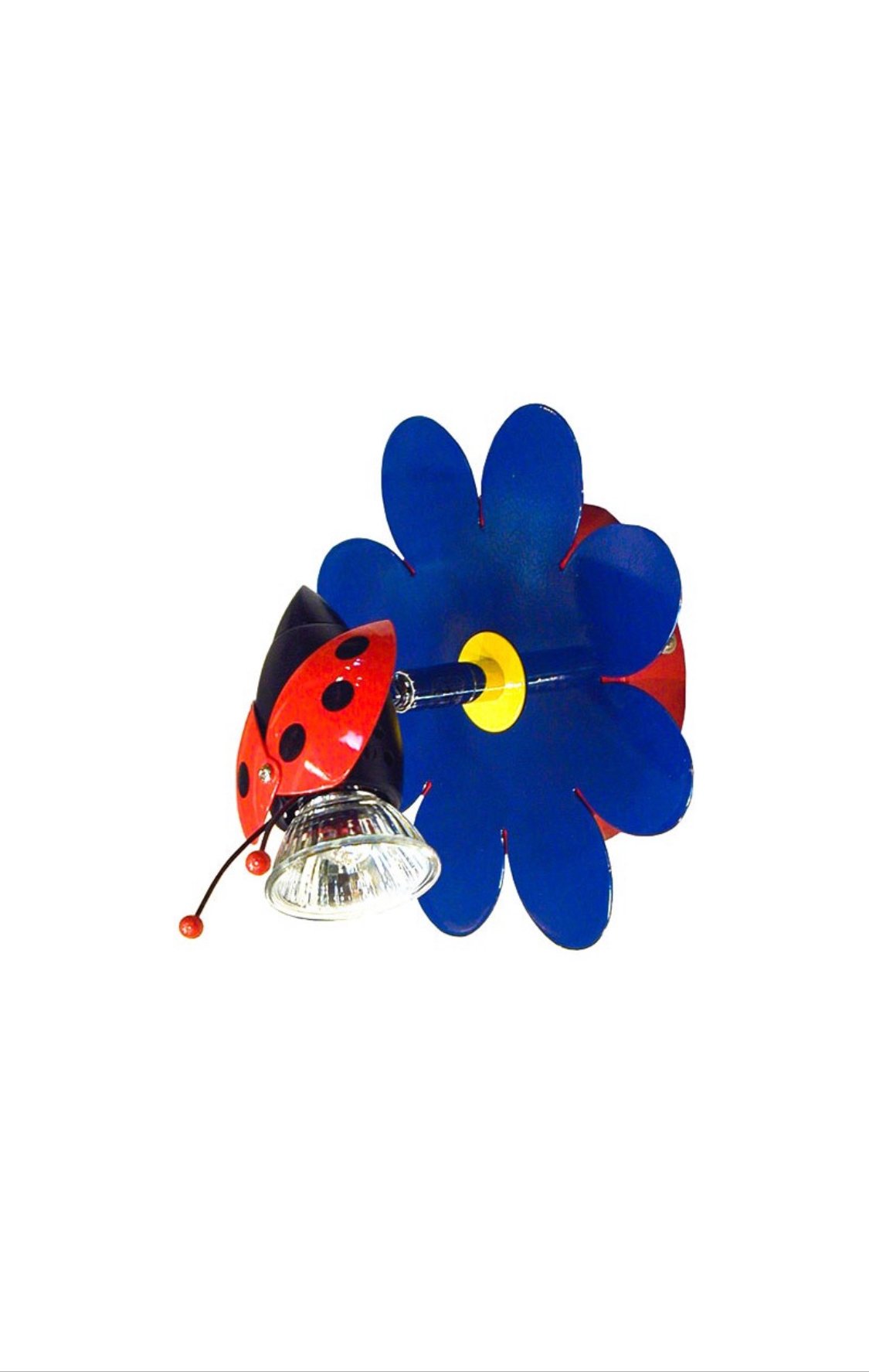 46528445 Aplica Perete Copii FRIENDS G10 1x50W Baza Metal Floare Albastra cu Spot Negru Imitatie Gargarita ESTO - imagine 1