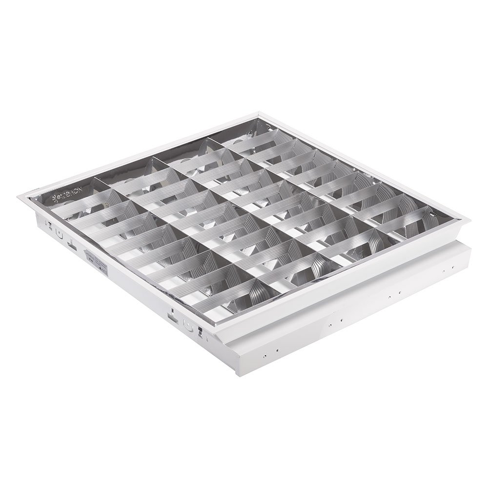 47069359 Corp de Iluminat Incastrat Neon Birou T8 G13 4x18W Metal 60x60cm seria 100 Model PV ALMALUX - imagine 1