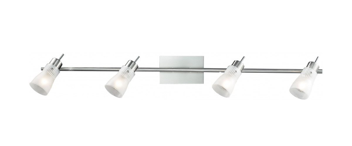 47069527 Plafoniera Apollo E14 4x40W Baza Metal Chrom Abajur Spot Mobil Sticla Matt Lungime: 960mm ESTO - imagine 1