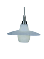 Pendul Helios  Glas G9 1x40W Baza Chrom Margini Satin Abajur Sticla Alb cu Farfurie ESTO - imagine 2