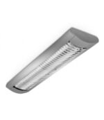 Plafoniera Aplicata Neon 2x18W T8 G13 IP20 Baza Metal Alb Gratar Argintiu OS-PILO-100G BRILUM