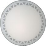 Plafoniera Clasica ALBA E27 1x60W Abajur Ornamental Sticla Mat Diametru 250mm ECONOMIC LIGHTING