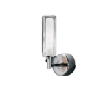 Aplica Perete CHROM G9 1x40W Brat Metal Chrom Abajur Sticla Tub, H200mm, Orion