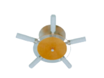 Plafoniera ORBIT COLOR DL G9 5x40W Cadru Metal Chrom si Sticla Orange Brate Chrom Abajur tub Sticla Mat Diametrul 380mm ESTO