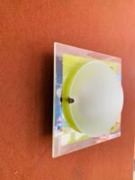 Aplica Perete GRUN R7s 78mm 1x100W Foaie Sticla Dreptunghi Verde Abajur Sticla Alb, Orion - imagine 3