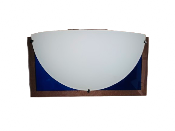 47096676 Aplica Perete BLAU R7s 78mm 1x100W Foaie Sticla Dreptunghi Albastru Abajur Alb, Orion - imagine 1