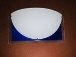 Aplica Perete BLAU R7s 78mm 1x100W Foaie Sticla Dreptunghi Albastru Abajur Alb, Orion - imagine 3