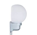 Aplica Perete GLOBE E27 1x60W Baza Metal Argintiu Abajur Glob Mare Plastic Diametrul 310mm IP44 ESTO