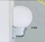 Aplica Perete GLOBE E27 1x60W Baza Metal Argintiu Abajur Glob Mare Plastic Diametrul 310mm IP44 ESTO - imagine 3