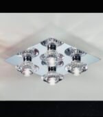 Plafoniera DL 7-451/4 CHROM G9 4x40W Cadru Metal Chrom Patrat Abajur Sticla Matt IP44 30см x 30см x 12см ORION - imagine 2