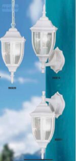 Aplica Perete Firenze E27 1x60W Felinar stil London Metal Alb ESTO - imagine 4