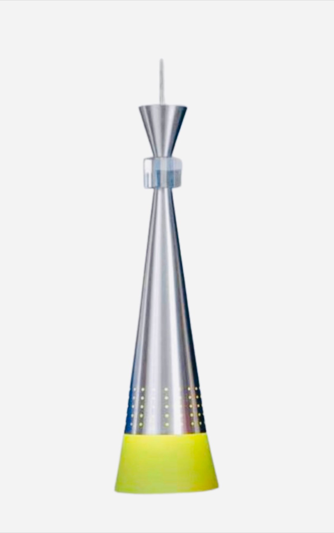 47100527 Pendul Comet E27 1x60W 50-100cm Baza Metal Chrom Abajur Cornet Metal Chrom + Sticla Verde ESTO - imagine 1