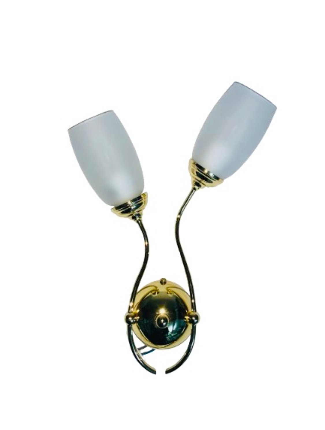 47109943 Aplica Perete GOLD G9 2x40W Cadru Metal Auriu Brate Ondulate Buchet Flori Abajur Matt, Orion - imagine 1