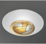 Spot Gold G10 cu Accesorii Paravan Forme Sticla Maro/Alb + Contur Sticla Diametru 20cmMatt Diametru gaura 6.5cm ORION - imagine 3