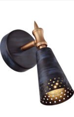 Aplica Perete COUNTRY AP 1 E14 1x40W Cadru Metal Negru Abajor Spot Mobil Metal Negru Distanta de la perete: 19 cm, Lungime: 9 cm, Inaltime: 20 cm KLAUSSEN - imagine 2
