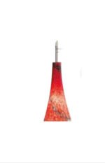 Pendul HL 6-1442/1 ROT E14 1x40W Metal Chrom Abajur Sticla Trompeta rosu Picatele Colorate ORION