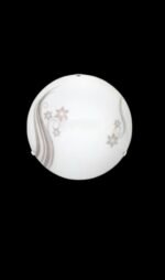Plafoniera Clasica FLOS 25 E27x60W Abajur Sticla Mat cu Desen Maro Diametru: 250mm KLAUSEN - imagine 3