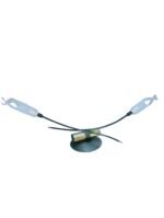 Aplica Perete LISANNE G9 2x25W Cadru Metal Brate Orizontal Negru/Nichel Abajur Sticla Rasucita Mat ESTO