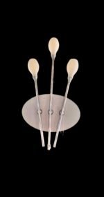 Aplica Perete CHROM G4 3x20W 12V Cadru Metal Chrom Imitatie Buchet Flori Abajur Sticla, Orion - imagine 2