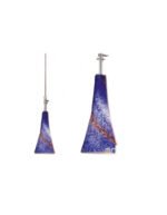 Pendul HL 6-1442/1 BLAU E14 1x40W Metal Chrom  Abajur Sticla Trompeta Albastru Picatele Albe ORION