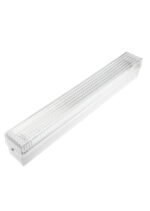 Aplica Perete JOSEFINA G23 2x11W PL-S 500x55x85mm Baza Metal Alb cu Intrerupator Abajur Plastic Mat cu Striatii MODUS