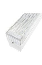 Aplica Perete JOSEFINA G23 2x11W PL-S 500x55x85mm Baza Metal Alb cu Intrerupator Abajur Plastic Mat cu Striatii MODUS - imagine 2