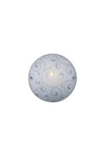 Plafoniera Clasica E27 1x60W Abajur Sticla Mat cu Desene ALBA ESTO