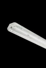 Corp de Iluminat Aparent Neon 1x36W IP65 Baza Plastic Gri Abajur Plastic Mat 1280x170x95mm BEGHELLI - imagine 3
