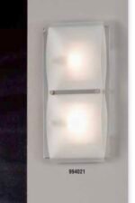 Aplica de Perete Carat G9 2x40W Baza Metal Chrom Abajur Sticla Valuri Mat ESTO - imagine 2